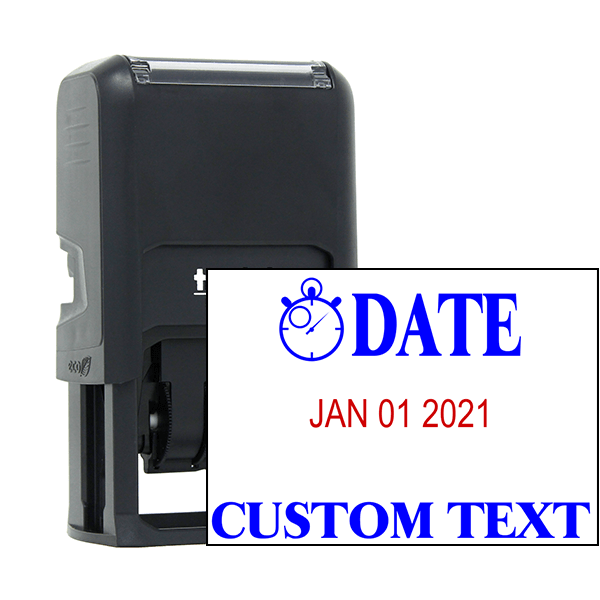 Clock Custom Bottom Line Text Dater Stamp