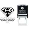 Inverted Diamond Address Monogram Stamp Body and Design