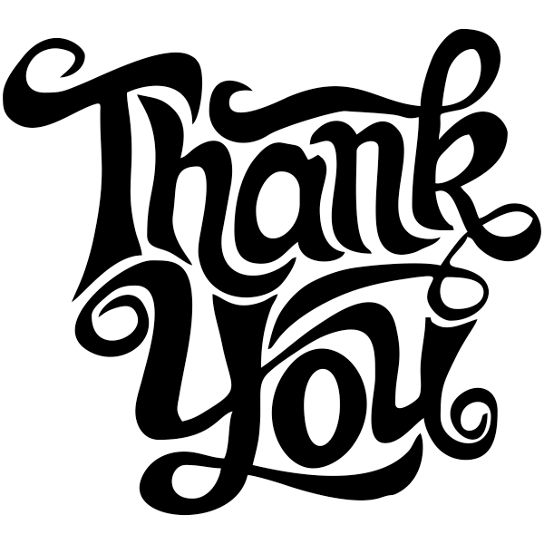 Thank You Artistic Square Stamp