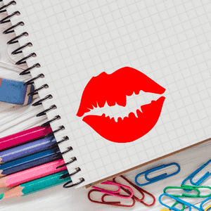 LIPS Stock Stamp Imprint Example on Graph Paper