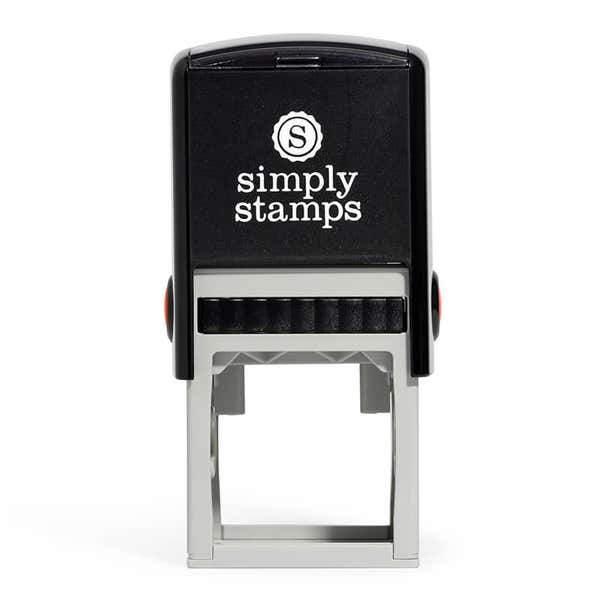 Front view of the Trodat Printy 4924 self-inking stamp used with the Anderson Round Return Address Stamp