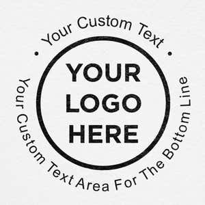 Custom logo design stamped onto paper stationery
