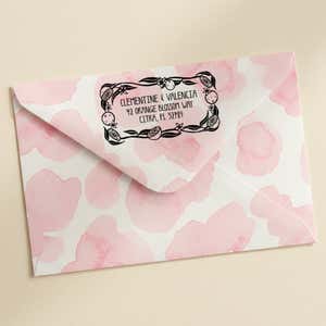 Citrus Grove Return Address Stamp – stamped impression lifestyle photo