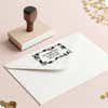 Grapevine Return Address Stamp – stamped impression lifestyle photo