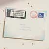 Matchbox Return Address Stamp – stamped impression lifestyle photo