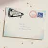Pizza Slice Return Address Stamp – stamped impression lifestyle photo