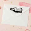 Wine Bottle Return Address Stamp – stamped impression lifestyle photo