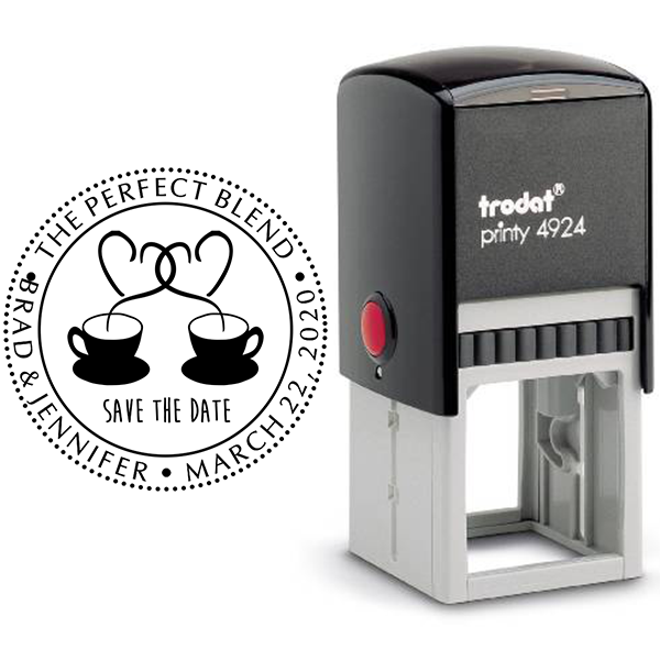 The Perfect Blend Save the Date Stamp Body and Design