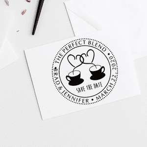 The Perfect Blend Save the Date Stamp Imprint Example