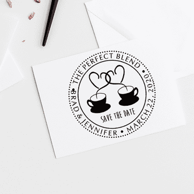 The Perfect Blend Save the Date Stamp - alternate view