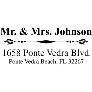 Mr. And Mrs. Accent Return Address Stamp Imprint
