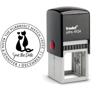 The Purrrfect Match Save the Date Stamp Body and Design