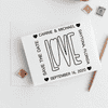 Love Save the Date Stamp Imprint Example