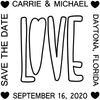 Love Save the Date Stamp