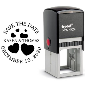 Save the Date with Hearts Stamp Body and Design