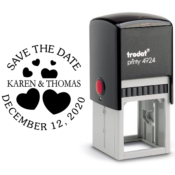 Save the Date with Hearts Stamp Body and Design