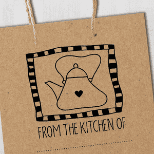 From the Kitchen Tea Kettle Stamp Imprint Example