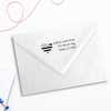 Return Address Patriotic Heart Flag Stamp Imprint Example