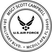 United States Air Force Return Address Stamp
