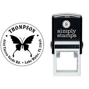 Swallowtail Butterfly Return Address Stamp Body and Design