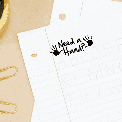 Need A Hand? Teacher Feedback Stamp - alternate view