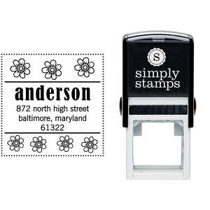 Anderson Flowers Address Stamp Body and Design