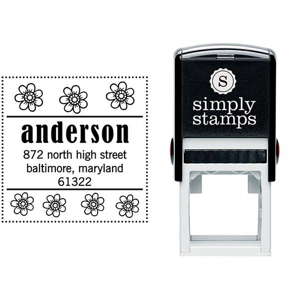 Anderson Flowers Address Stamp Body and Design