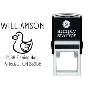 Rubber Ducky Address Stamp Body and Design