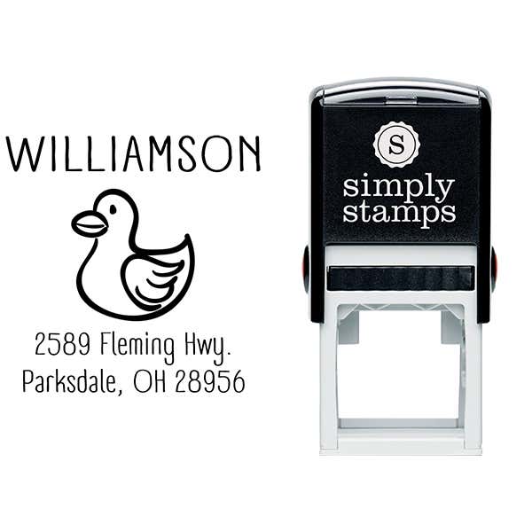 Rubber Ducky Address Stamp Body and Design