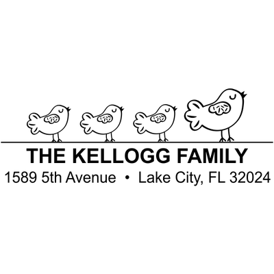 Bird Family Address Stamp