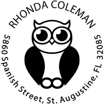 Big Eyed Owl Address Stamp
