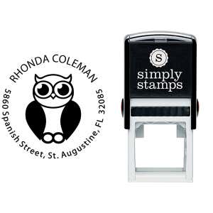 Big Eyed Owl Address Stamp Body and Design