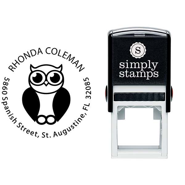 Big Eyed Owl Address Stamp Body and Design