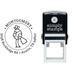 Dancing Bird Address Stamp Body and Design