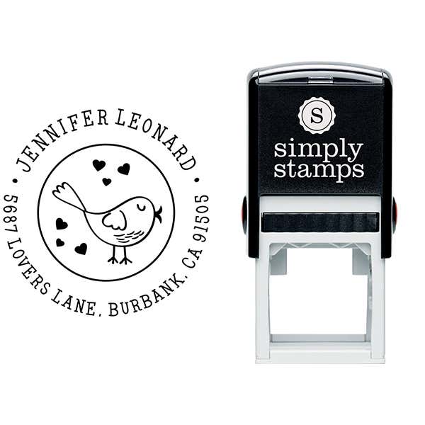 Tweety Bird with Hearts Address Stamp Body and Design