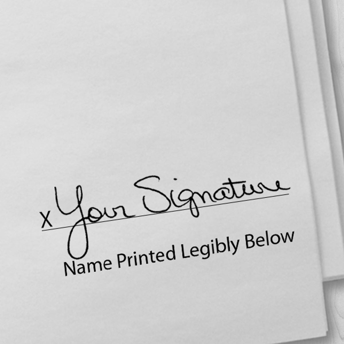 Nurses Signature Stamp - Self-Inking Imprint Example on Paper