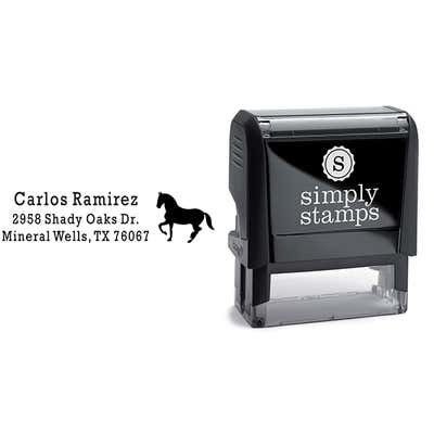 Prancing Horse Return Address Stamp - alternate view