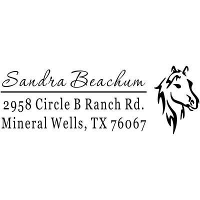 Horse Head Beauty Address Stamp