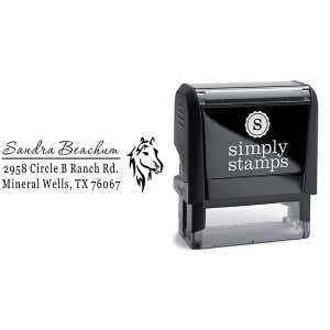 Horse Head Beauty Address Stamp Body and Design