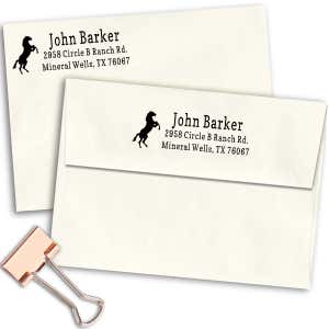 Rearing Horse Address Stamp Imprint Example