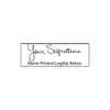 Signature and printed name stamp