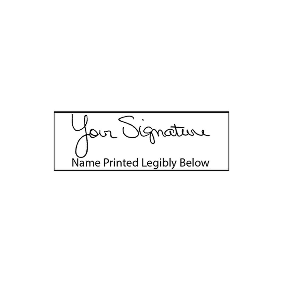 Signature and printed name stamp