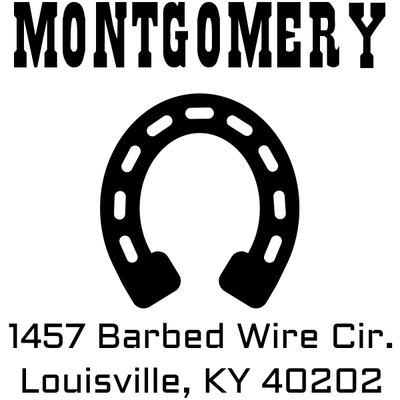 Montgomery Horseshoe Address Stamp