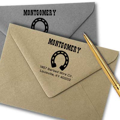 Montgomery Horseshoe Address Stamp - alternate view