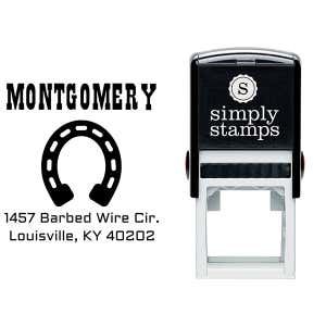 Montgomery Horseshoe Address Stamp Body and Design