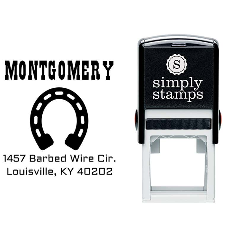 Montgomery Horseshoe Address Stamp Body and Design