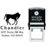 Bowing Horse Address Stamp Body and Design
