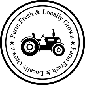 Farm Fresh and Locally Grown Rubber Stamp Imprint Example