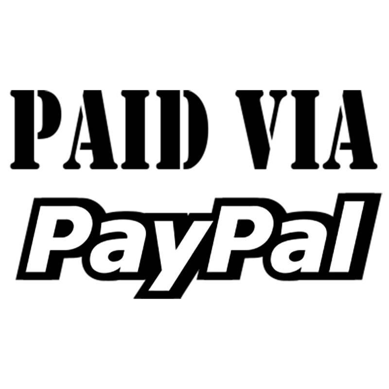 PAID BY PAYPAL Stock Stamp