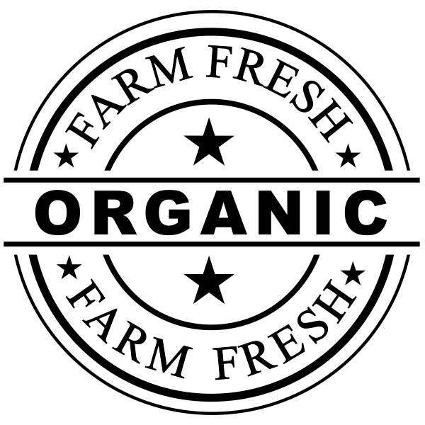 Farm Fresh Organic Rubber Stamp Imprint Example